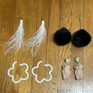 Assorted statement earrings lot